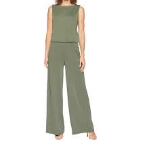 Lauren Ralph Lauren Pants - Lauren by Ralph Lauren Olive Wide Leg Jumpsuit